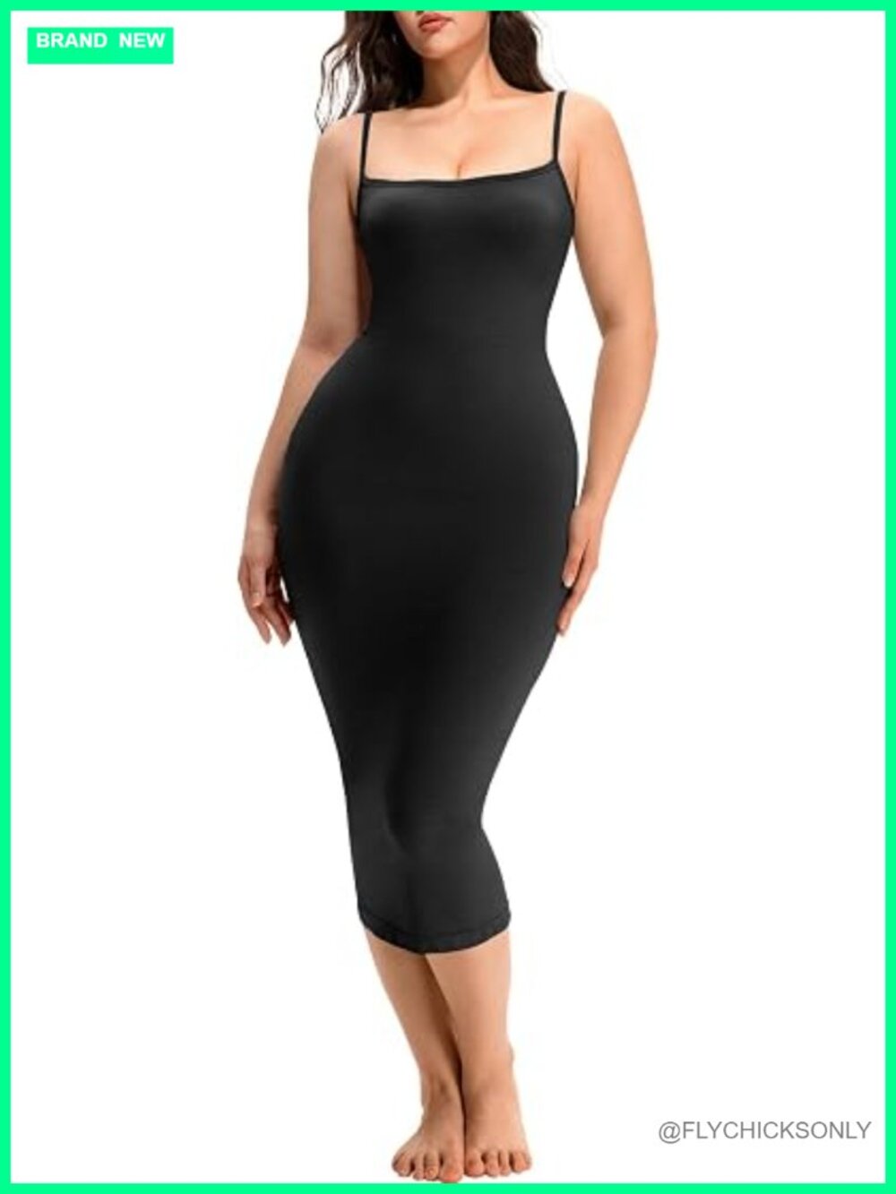 Shapewear Slip Dress Tummy Control Body Shaper Full Slip Spaghetti Straps